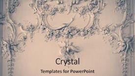  Presentation with architecture old - Presentation enhanced with wall with beautiful artistic architecture background and a soft green colored foreground