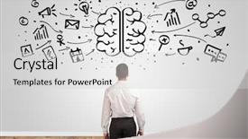  Presentation with angry - Cool new presentation theme with wall with drawn overload backdrop and a light gray colored foreground