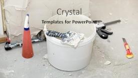  Presentation with home renovation - Theme having wall-with-fresh-plaster background and a  colored foreground