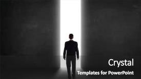  Presentation with tunnel - Colorful PPT theme enhanced with wall with light tunnel backdrop and a dark gray colored foreground