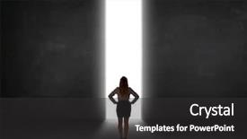  Presentation with light - Beautiful presentation theme featuring wall with light tunnel backdrop and a dark gray colored foreground