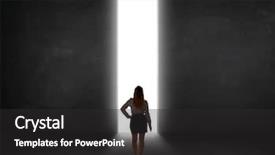  Presentation with end - Beautiful slides featuring wall with light tunnel backdrop and a dark gray colored foreground