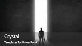  Presentation with tunnel - Cool new theme with wall with light tunnel backdrop and a dark gray colored foreground