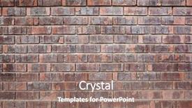  Presentation with red brick wall - Presentation theme consisting of wall with two rows protruding background and a gray colored foreground