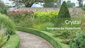  Presentation with confusion path - PPT layouts with walled garden at aberglasney wales background and a tawny brown colored foreground