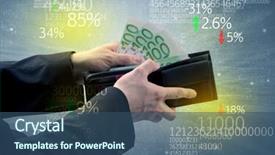  Presentation with stock exchange - Audience pleasing PPT layouts consisting of wallet with stock exchange theme backdrop and a  colored foreground