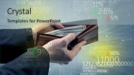  Presentation with stock exchange - Cool new slide deck with wallet with stock exchange theme backdrop and a  colored foreground