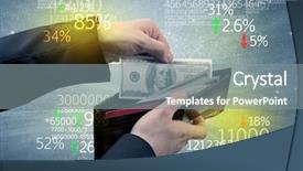  Presentation with stock exchange - Amazing theme having wallet with stock exchange theme backdrop and a  colored foreground