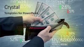  Presentation with stock exchange - Cool new presentation with wallet with stock exchange theme backdrop and a  colored foreground