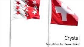  Presentation with flag - Audience pleasing presentation theme consisting of wallis and swiss flag isolated backdrop and a white colored foreground