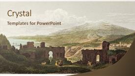  Presentation with old london - Slide deck with wallis printed by mcqueen background and a lemonade colored foreground