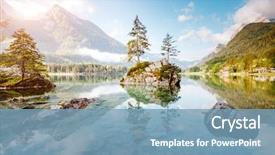  Presentation with bavaria - PPT layouts having wallpaper - famous lake hintersee one background and a teal colored foreground