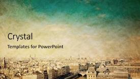  Presentation with old fashioned - PPT layouts enhanced with vintage wallpaper - old-fashioned paris france background and a lemonade colored foreground