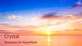  Presentation with animadet in sea - Colorful slide set enhanced with wallpaper - setting into the sea magnificent backdrop and a coral colored foreground