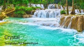 Presentation with waterfalls - Theme enhanced with wallpaper - tat sae waterfalls beautiful landscape background and a seafoam green colored foreground