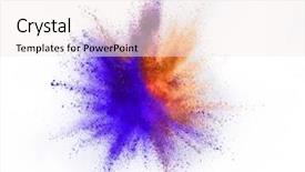  Presentation with explosion - Beautiful slides featuring wallpaper cultural - colored powder explosion isolated backdrop and a sky blue colored foreground