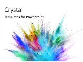 Wallpaper Cultural Colored Powder Explosion On White PPT template 65 ...