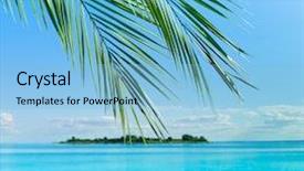  Presentation with heat - Colorful presentation enhanced with wallpaper island palm backdrop and a  colored foreground