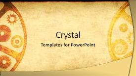  Presentation with color gears - Presentation theme enhanced with wallpaper mechanical - grunge background in steampunk style background and a blonde colored foreground