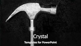  Presentation with mechanical - Amazing presentation design having wallpaper mechanical - hammer on a dark grunge backdrop and a black colored foreground