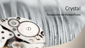  Presentation with clock - Beautiful PPT layouts featuring wallpaper mechanical - clockwork of the old clock backdrop and a  colored foreground