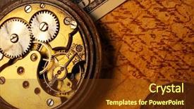  Presentation with time value of money - PPT layouts featuring wallpaper mechanical - time is money concept background and a tawny brown colored foreground