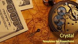  Presentation with time money - Presentation theme having wallpaper mechanical - time is money concept background and a  colored foreground