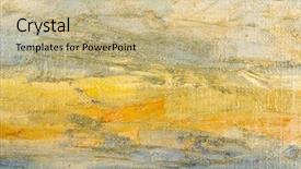  Presentation with canvas - PPT theme consisting of wallpaper original - abstract oil painted texture background and a coral colored foreground