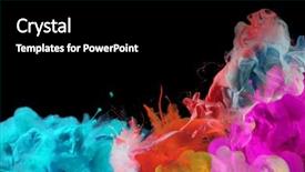 Presentation with ink blot - Amazing presentation theme having wallpaper presentaions - acrylic colors in water ink backdrop and a  colored foreground
