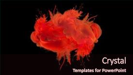  Presentation with ink blot - Presentation theme with wallpaper presentaions - colors in water ink acrylic background and a  colored foreground