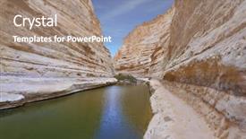  Presentation with cold water - PPT layouts having walls and a cold stream background and a coral colored foreground