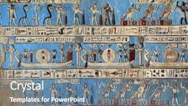  Presentation with egyptian - Presentation featuring walls of an ancient egyptian background and a seafoam green colored foreground