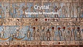  Presentation with egyptian - Presentation theme featuring walls of an ancient egyptian background and a coral colored foreground