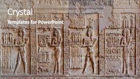  Presentation with egyptian - Presentation theme featuring walls of an ancient egyptian background and a gray colored foreground