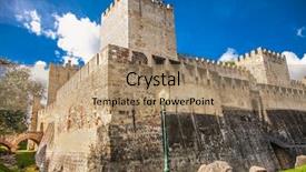  Presentation with augmented reality on walls - Amazing presentation theme having walls of historic fortress sao backdrop and a  colored foreground