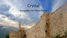  Presentation with jerusalem - Slides consisting of walls of jerusalem background and a light blue colored foreground