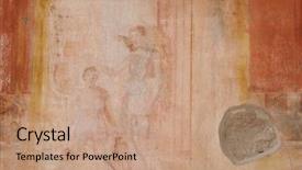  Presentation with ancient ruins - PPT layouts enhanced with walls of the pompeii background and a coral colored foreground