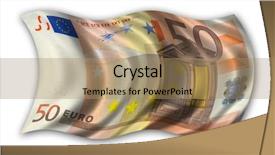  Presentation with waving flag black - Cool new PPT theme with wallstreet - fifty euro flag - waving backdrop and a coral colored foreground