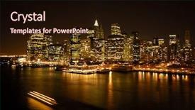  Presentation with manhattan - Theme with wallstreet - manhattan background and a wine colored foreground