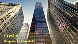  Presentation with new york - Presentation theme consisting of wallstreet - new york background and a tawny brown colored foreground