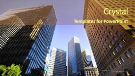  Presentation with san francisco chinatown - Colorful presentation design enhanced with wallstreet - san francisco city center backdrop and a tawny brown colored foreground