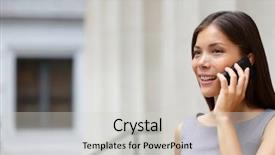  Presentation with smart phone apps - Colorful slide deck enhanced with wallstreet - woman businesswoman lawyer talking backdrop and a light gray colored foreground