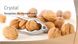  Presentation with walnut - Slide deck enhanced with walnut-and-nutcracker-on-white background and a white colored foreground