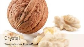  Presentation with walnut - Slides enhanced with walnut-and-walnut-kernel-isolated background and a lemonade colored foreground