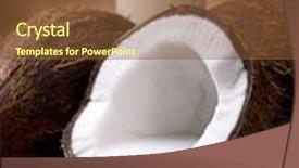  Presentation with walnut - Amazing PPT theme having walnut coconut milk with bath backdrop and a tawny brown colored foreground