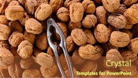  Presentation with walnut - Colorful presentation enhanced with walnut-fruit-and-nutcracker-top backdrop and a tawny brown colored foreground