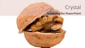  Presentation with walnut - Slide deck consisting of walnut-macro-shot-isolated background and a lemonade colored foreground