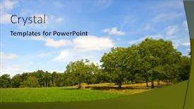  Presentation with walnut - Slide deck featuring walnut trees in french landscape in the perigord background and a light blue colored foreground