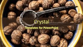  Presentation with vegan diet - Presentation theme with walnuts-and-nutcracker-in-bowl background and a tawny brown colored foreground
