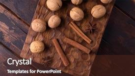  Presentation with food potato spicy chips crisps snacks - Colorful presentation enhanced with walnuts cinnamon and star anise backdrop and a tawny brown colored foreground
